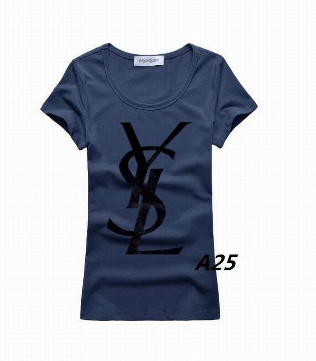 YSL short round collar T woman S-XL-163